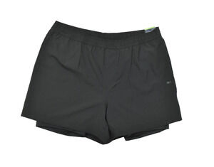 DSG Men's Athletic Fit 2-in-1 Agility Running Training Shorts Black Size XL NEW